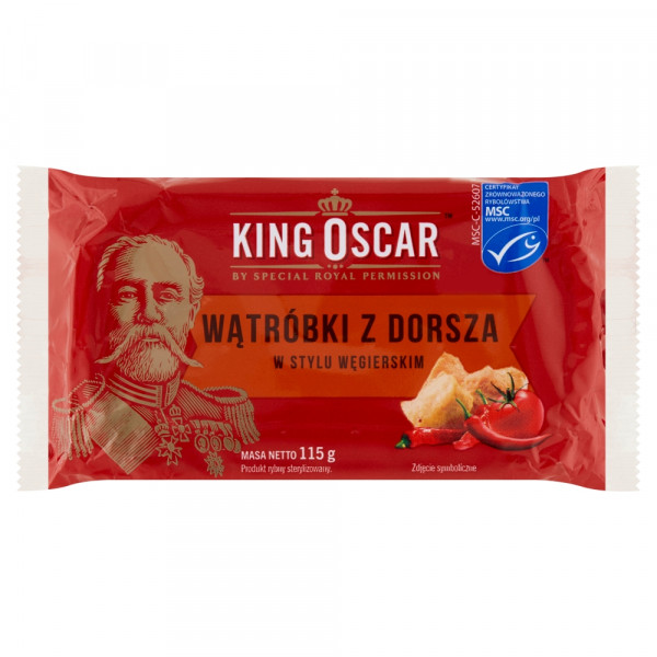 King Oscar Wątróbki z dorsza w stylu węgierskim 115g