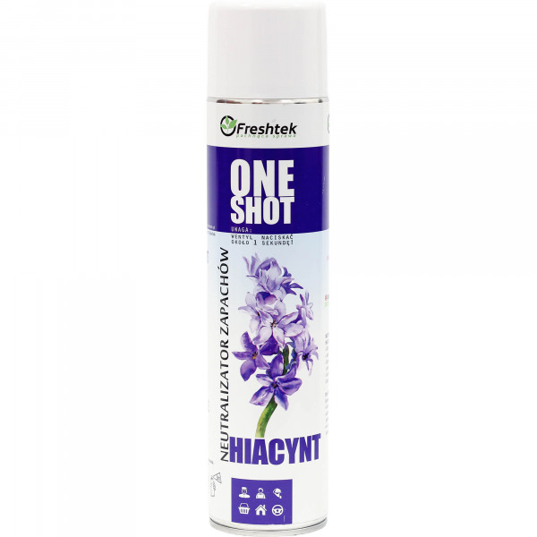 Odświeżacz powietrza Freshtek one shot spray hiacynt 