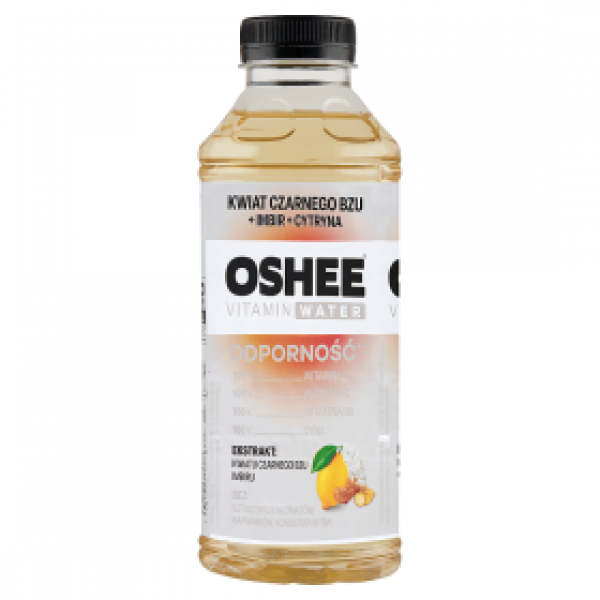 OSHEE Vitamin Water Odporność Czarny bez-Cytryna-Imbir 555 ml
