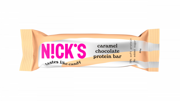 Baton Nick&#039;s Caramel Chocolate Protein Bar 