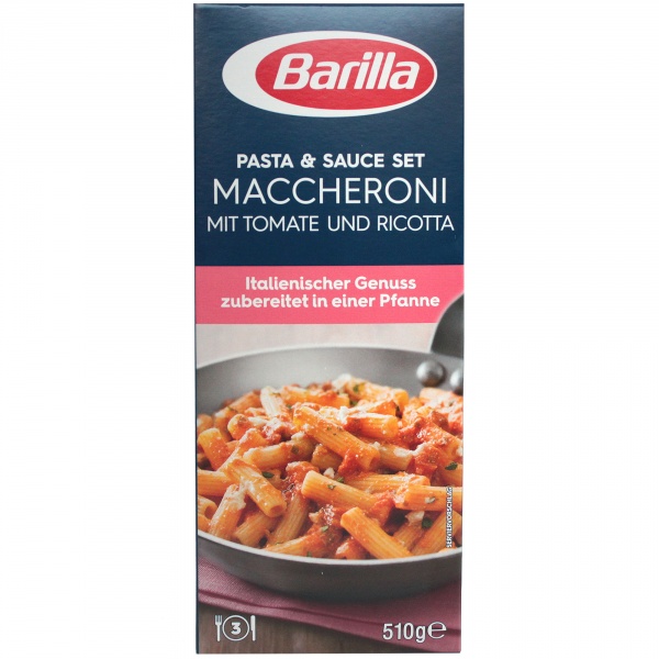 Gotowe danie makaron+sos z pomidorami i serem ricotta Barilla 