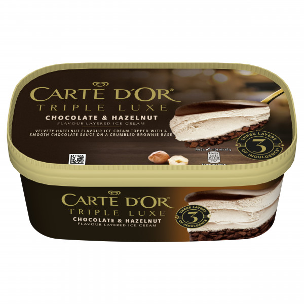 Lody Carte d&#039;Or Triple Luxe Chocolate-Hazelnut 650ml