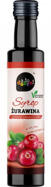 Syrop a to dobre żurawina o obniżonej zawartości cukru 250ml 