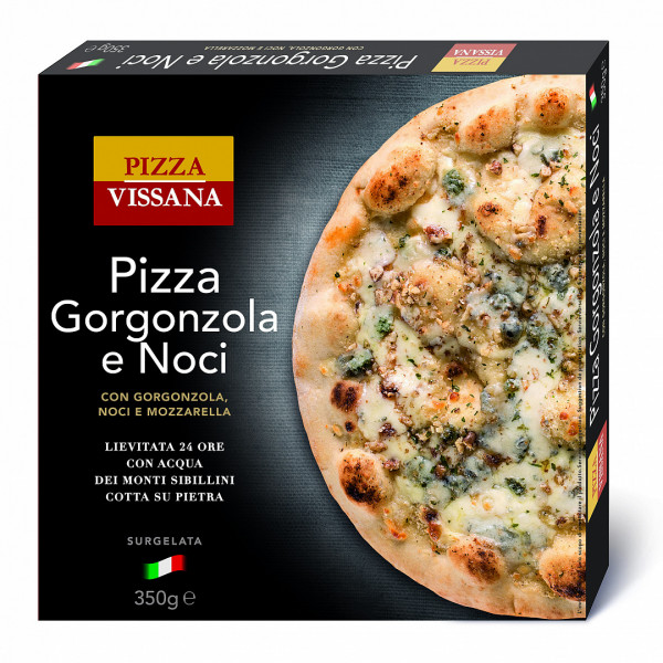 Vissana pizza gorgonzola e noci  z serem gorgonzola i orzechami włoskimi, 350 g
