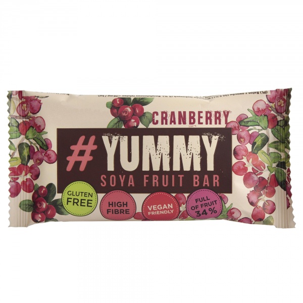 Herbatnik sojowy yummy bezglutenowy żurawina 