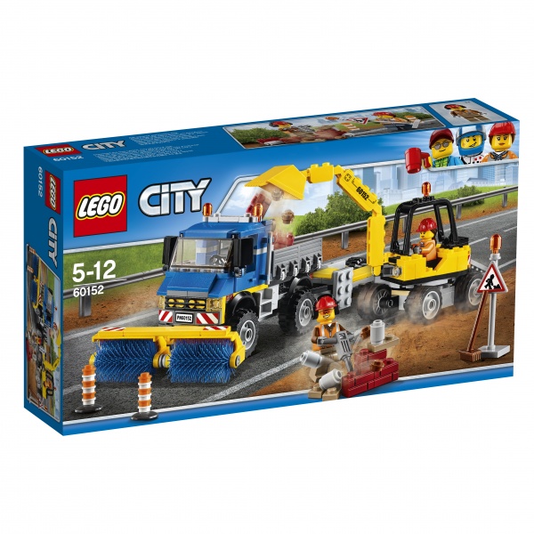 Lego city zamiatarka ulic i koparka 60152 
