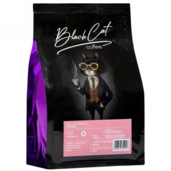 Kawa ziarnista black cat specialty peru 100% arabika 250g 