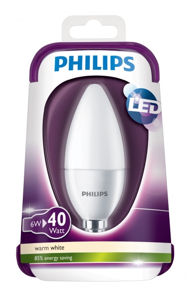Żarówka LED Philips 6W E14 B39 świeczka ciepła 