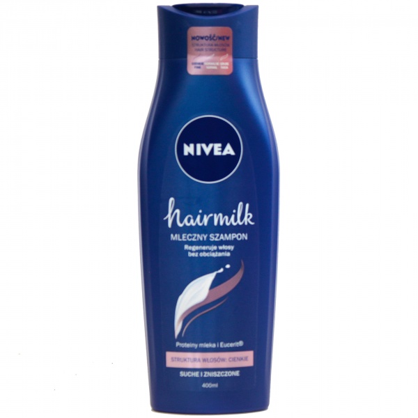NIVEA Mleczny szampon pielęgnujący do włosów o strukturze cienkiej Hairmilk 400 ml