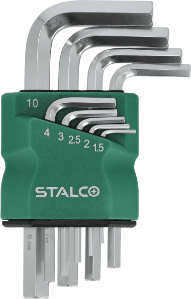 Klucze Stalco sześciokątne imbusy 9 elem crv 