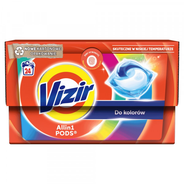 Vizir Kapsułki do prania Allin1 Do kolorów 24 szt. 547,2 g (24x22,8 g)