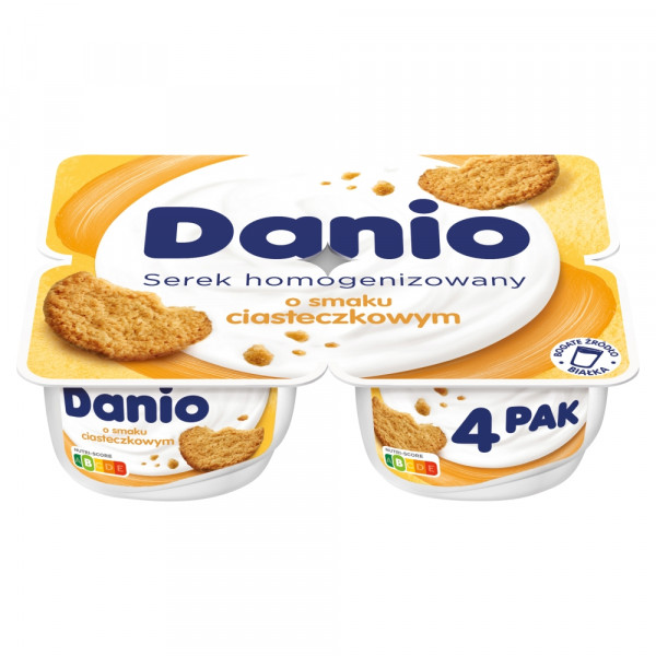 Danio Serek homogenizowany o smaku ciasteczkowym 4x135g
