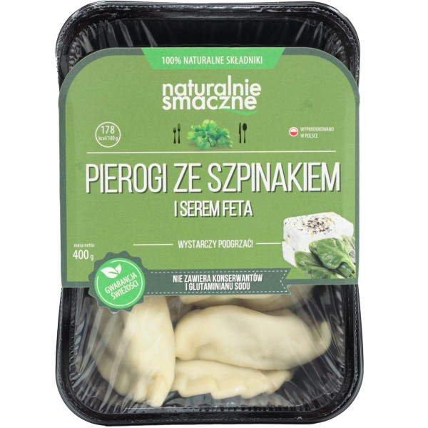 Pierogi naturalnie smaczne ze szpinakiem i serem feta 