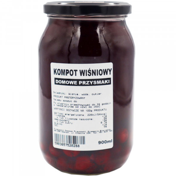 Kompot Domowe Przysmaki z wiśni słoik 