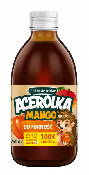 Sok 100% Premium Rosa acerola-mango butelka