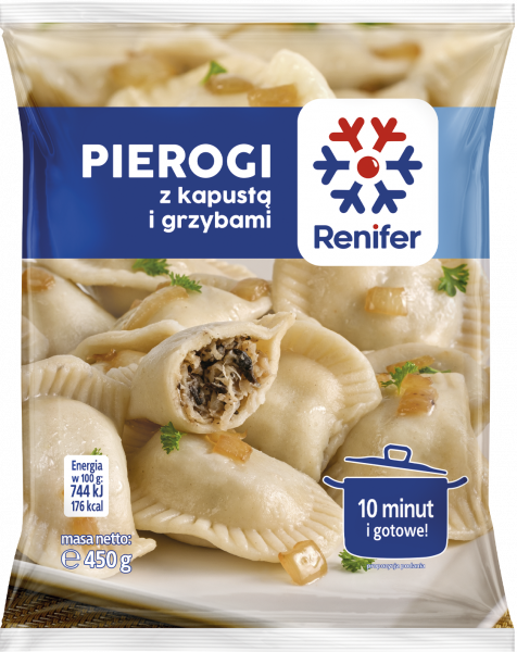 Pierogi Renifer z kapustą i grzybami