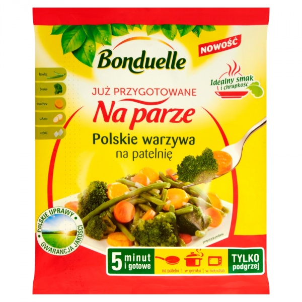 BONDUELLE Polskie warzywa na patelnię Już przygotowane na parze 400g