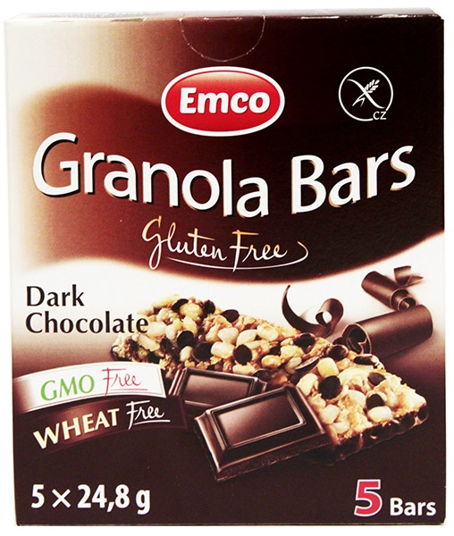 Baton bezglutenowy granola z czarna czekoladą 