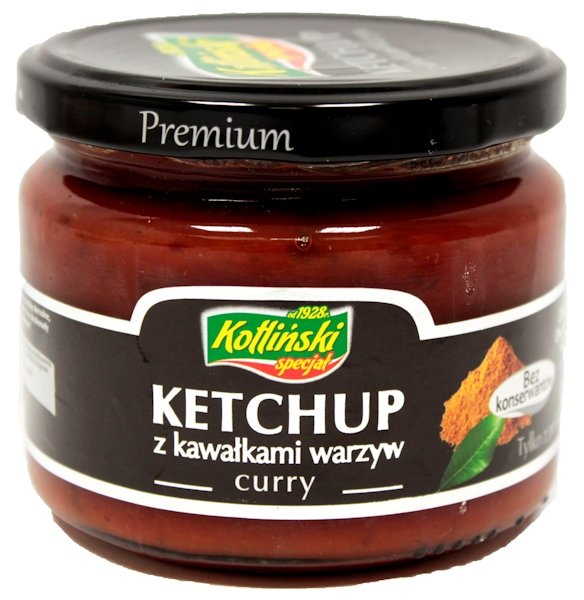 Ketchup z kawałkami warzyw-curry 310g Kotliński Specjał