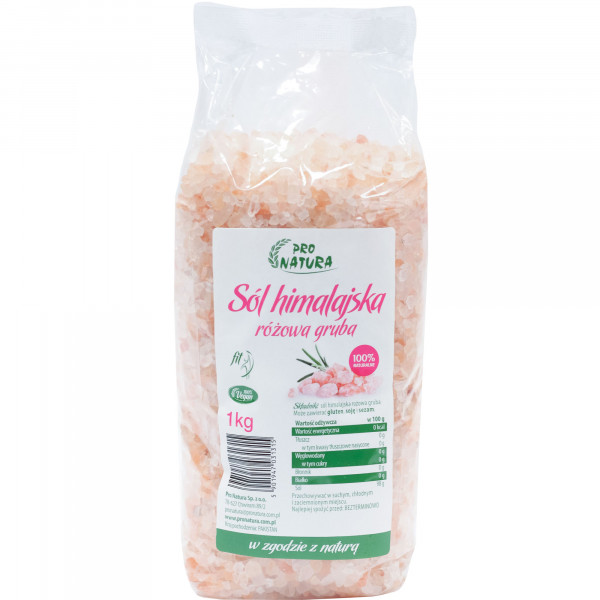 Sól pro natura himalajska różowa gruba 1kg 