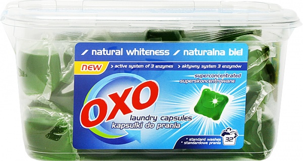 Kapsułki do prania Oxo naturalna biel /32szt 