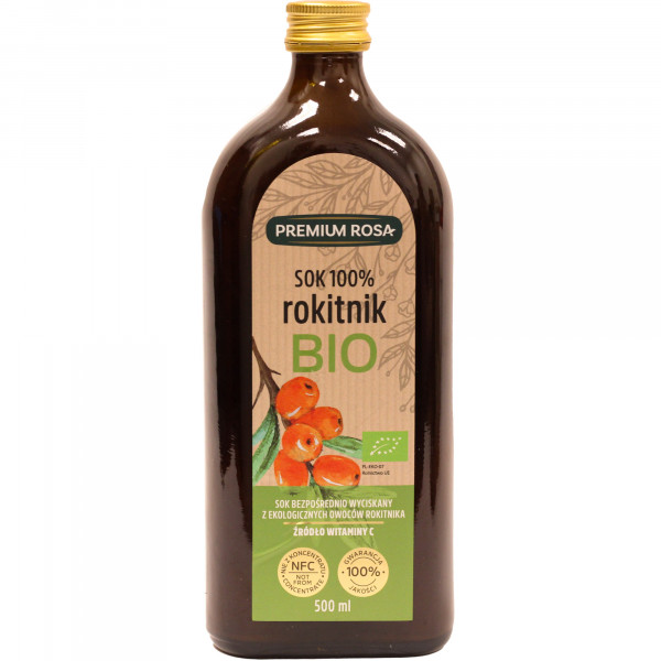 Sok 100% premium rosa bio nfc rokitnik 500 ml 
