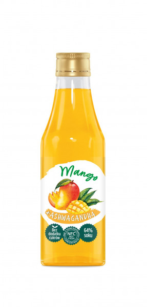 Napój ngaz Premium Rosa nfc mango-ashwagandha butelka 