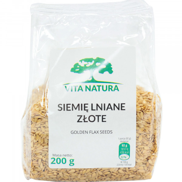 Siemię vita natura lniane złote 