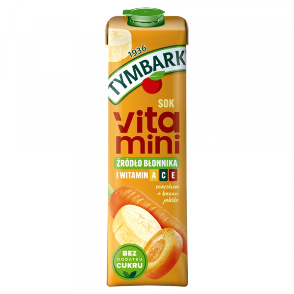 Sok Tymbark vitamini banan-marchew-jabłko 1l 