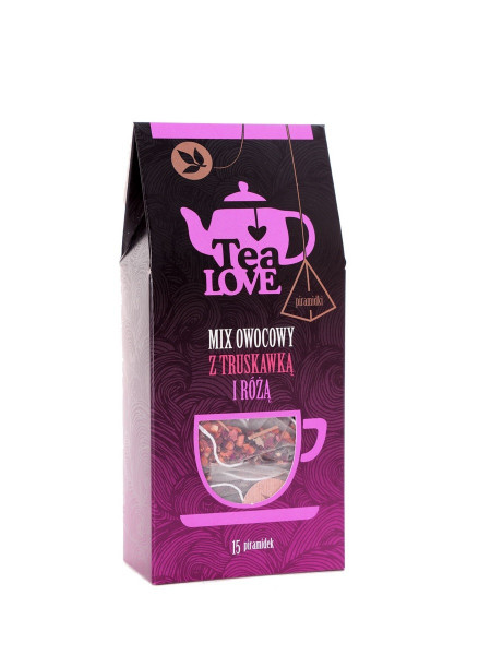 Herbata ekspresowa tea love owoc mix z truskawką i różą 15tx3g 