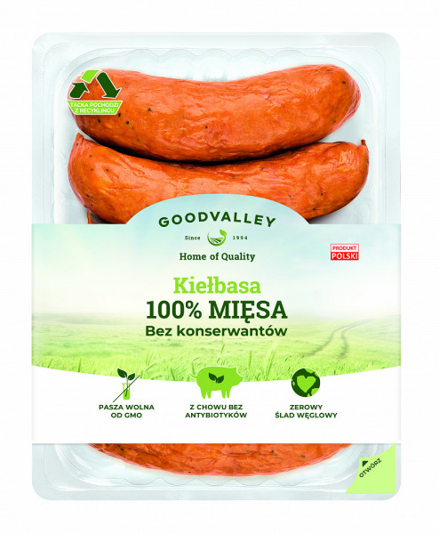 Kiełbasa 100% mięsa bez konserwantów 400 g Goodvalley