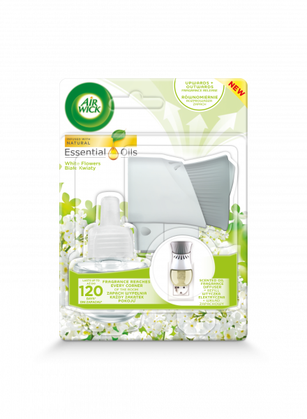 AIR WICK Elektryczny Essential Oils Białe Kwiaty/White Flowers 19 ml Komplet