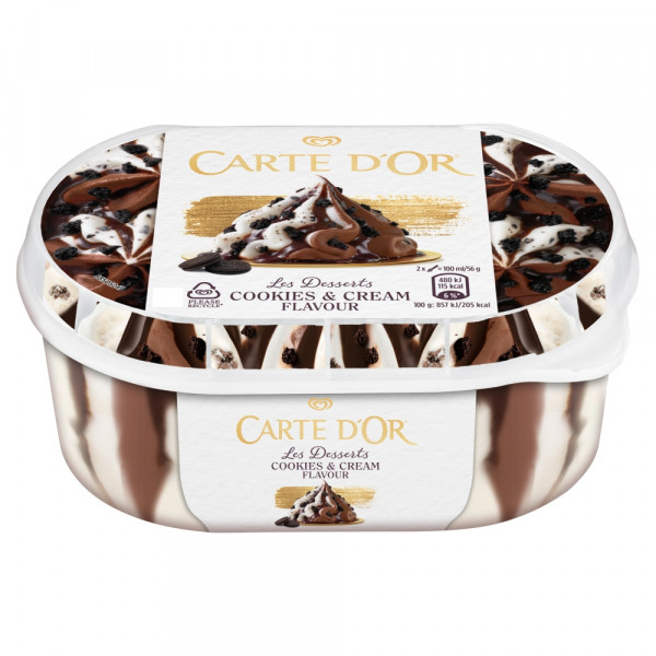 Lody Carte d&#039;Or Cookie and Cream  900ml