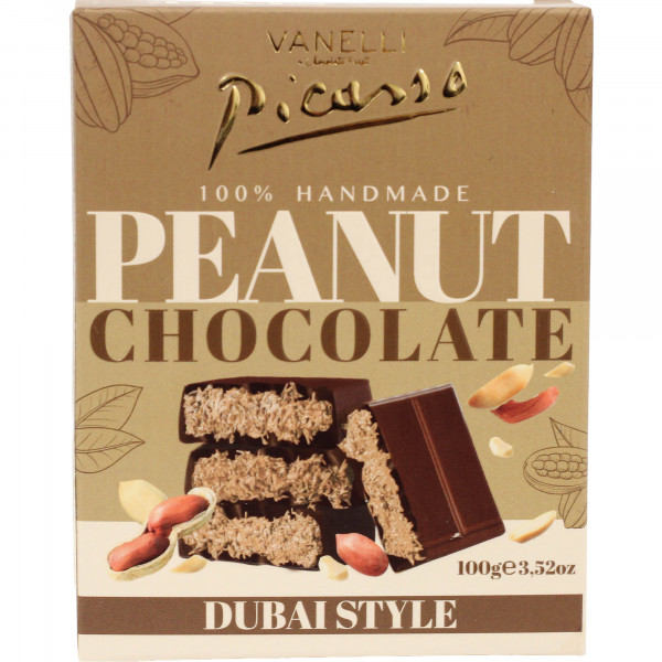 Czekolada Vanelli Picasso dubai milk chocolate with peanut 