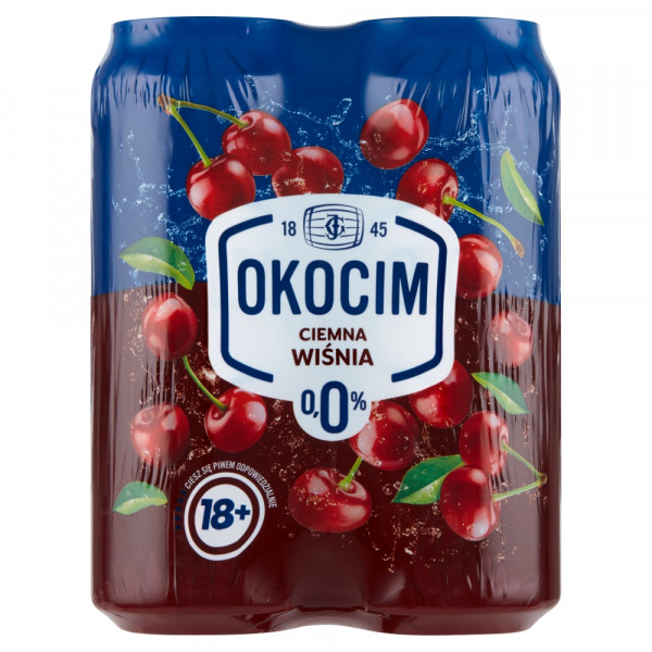 Okocim Radler Ciemne, Wiśnia 0.0%  Puszka 500 ml