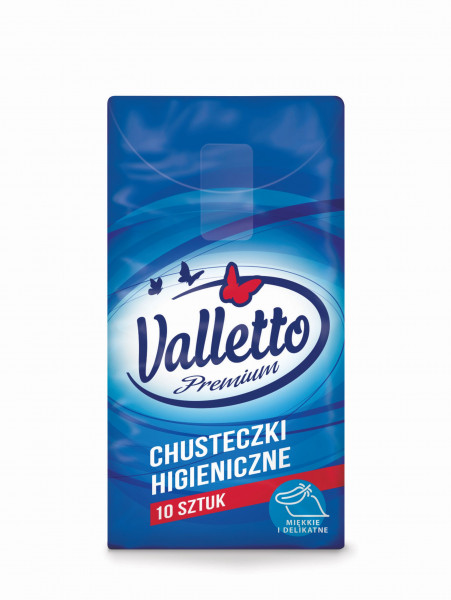 Chusteczki higieniczne Valletto 3w box 10x10szt
