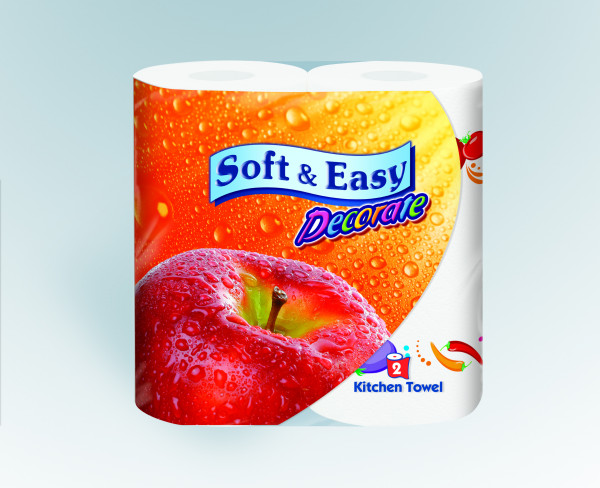 Ręcznik papierowy Soft&amp;Easy z nadrukiem 2 rolki