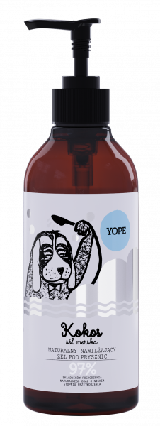 Yope naturalny żel pod prysznic Kokos i Sól Morska, 400  ml