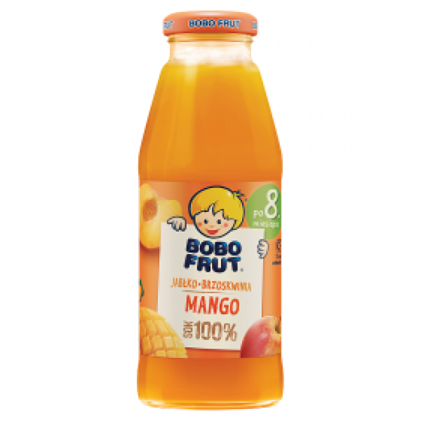 Bobo Frut Junior 100% Sok jabłko, brzoskwinia i mango po 8 miesiącu 300 ml