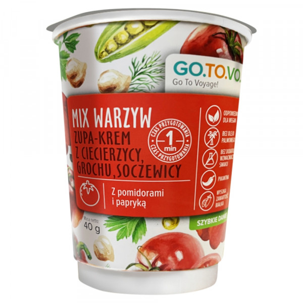 Zupa instant GO.TO.VO mix warzyw krem z ciecierzycy 
