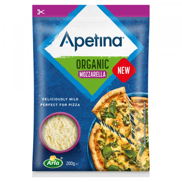 Apetina Mozzarella Organic 200 g / wiórki