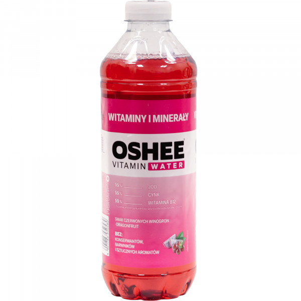 Napój witaminowy Oshee Vitamin water smak czerwone winogrona doliczana jest kaucja 0,50 zł