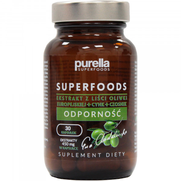 purella superfoods Ekstrakt z liści oliwek, suplement diety, 30 kapsułek 16,5g