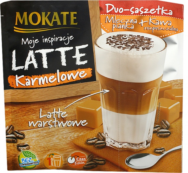 Cappuccino latte karmelowe napój kawowy 