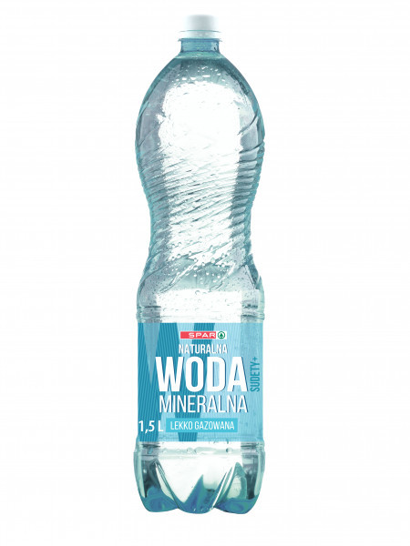 Woda lgaz Spar mineralna 1,5l doliczana kaucja 50 gr 