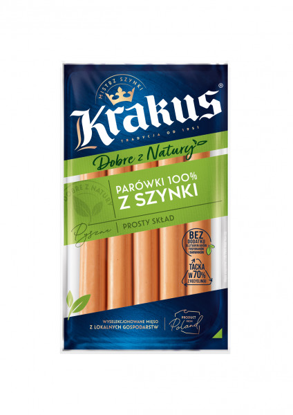 Krakus Parówki 100 % z szynki 185 g