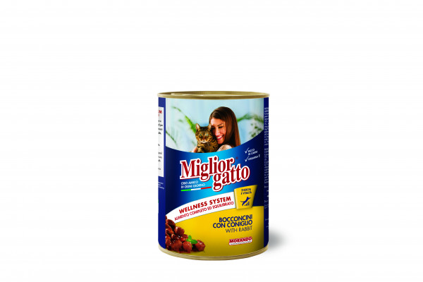 Karma dla kota Morando Migliorgatto królik puszka 