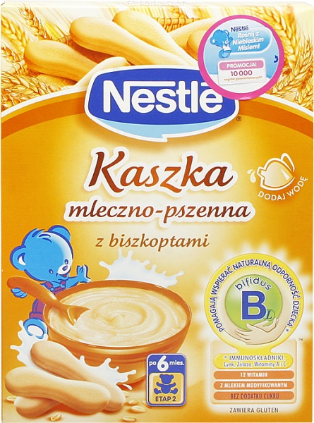 Kaszka Nestle mleczno-pszenna z biszkoptami 