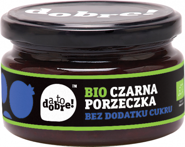 Konfitura atodobre bio czarna porzeczka bez dodatku cukru 215g 