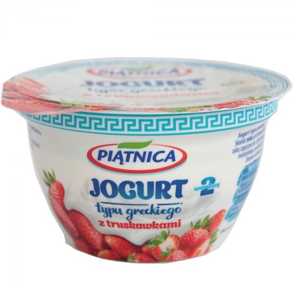Piątnica Jogurt kremowy typu greckiego z truskawkami 150 g